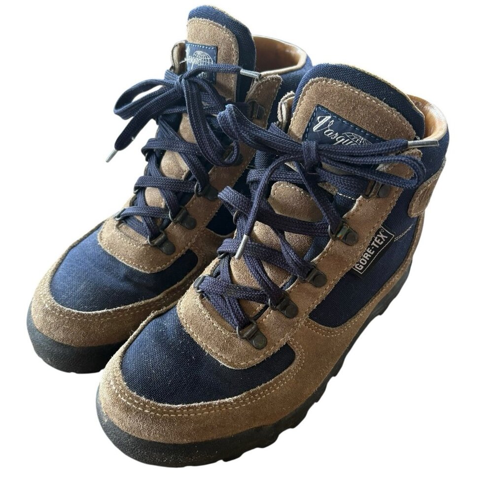 Vasque Gore Tex Hiking Boots Mens 7 Made In Italy Vintage Trail Suede